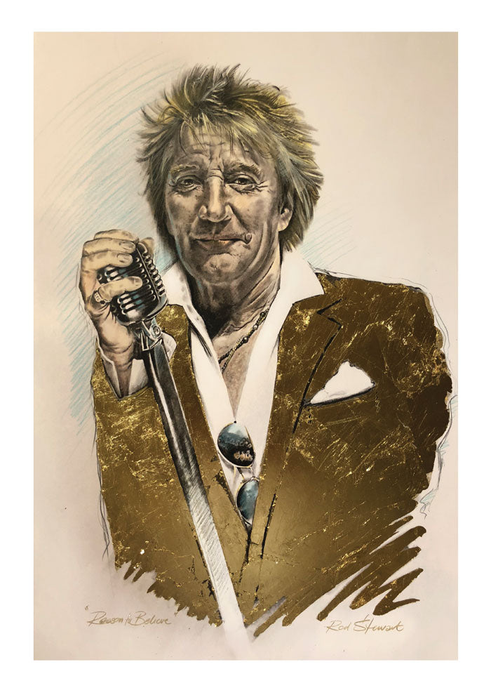 Rod Stewart A3 Print
