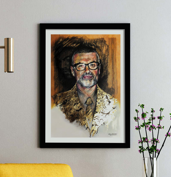 Gold Jacket George Michael Framed A3 Print