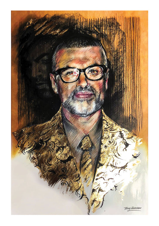 Gold Jacket George Michael Framed A3 Print