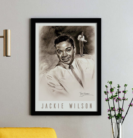 Jackie Wilson A3 Framed Print by Terry Kneeshaw