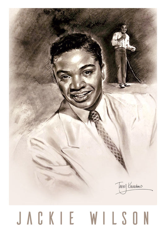 Jackie Wilson A3 Framed Print by Terry Kneeshaw