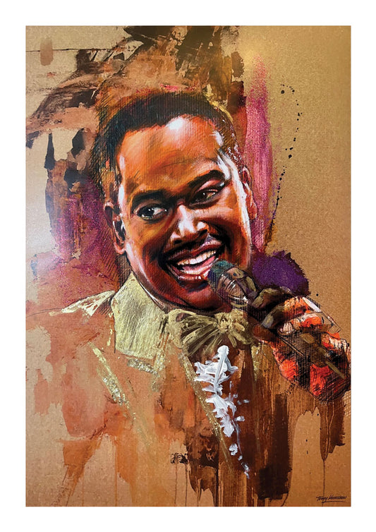 Vandross "Velvet Voice" Gold Jacket by A3 Framed Print