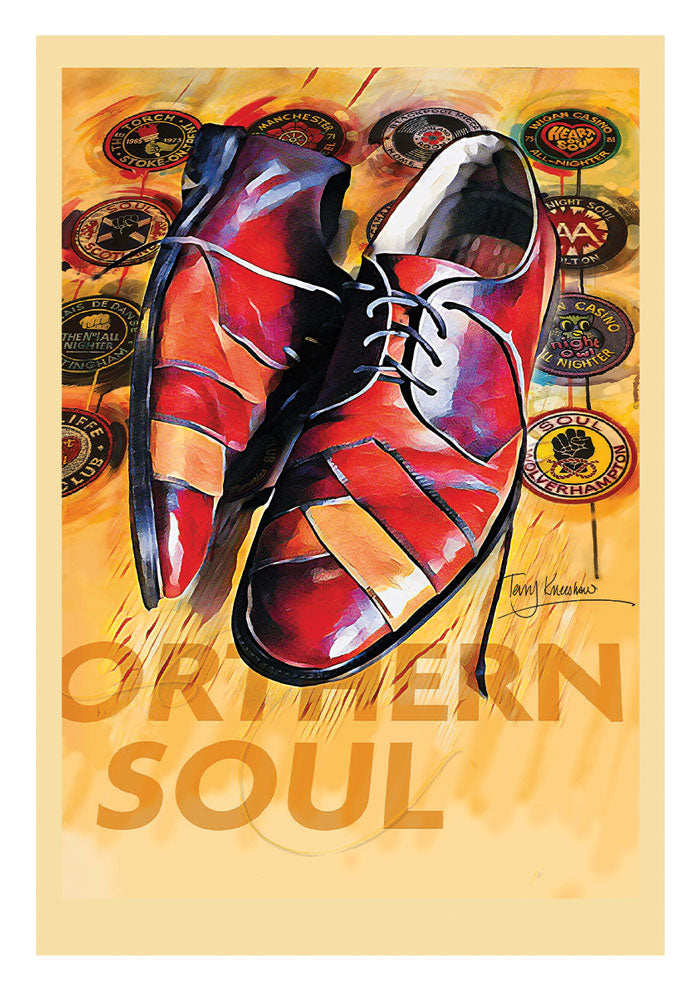 Northern Soul Shoes Framed A3 Print