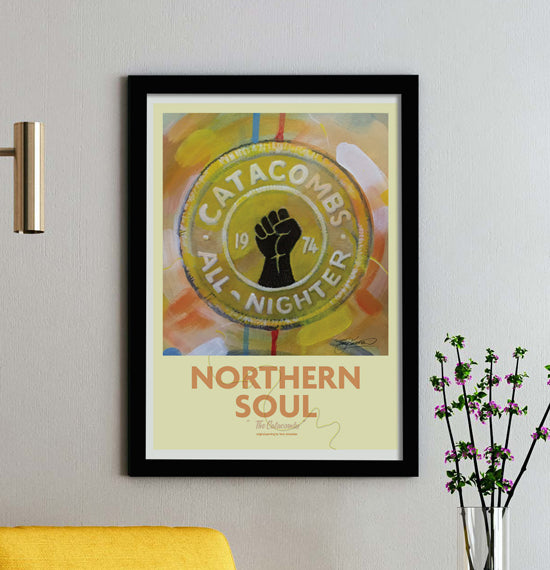 Northern Soul The Catacombs All Nighter A3 Framed Print