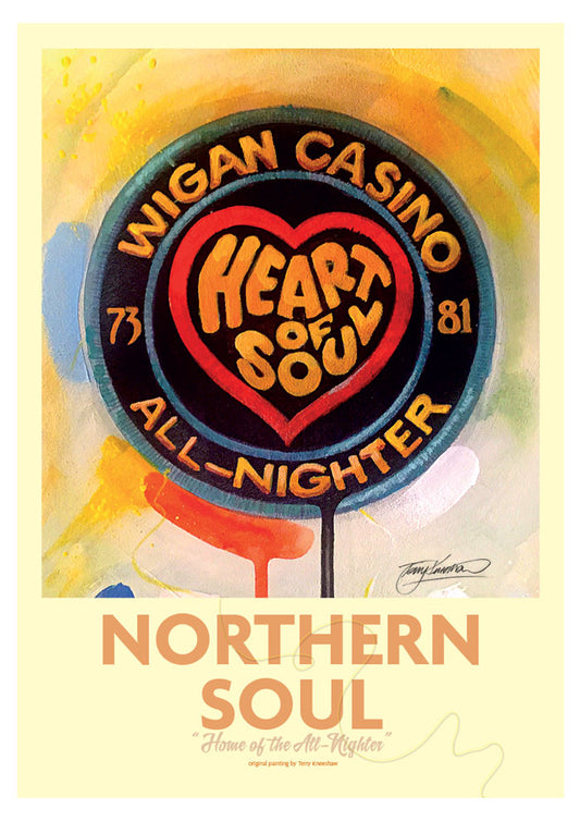 Wigan Casino Heart of Soul A3 Framed Print