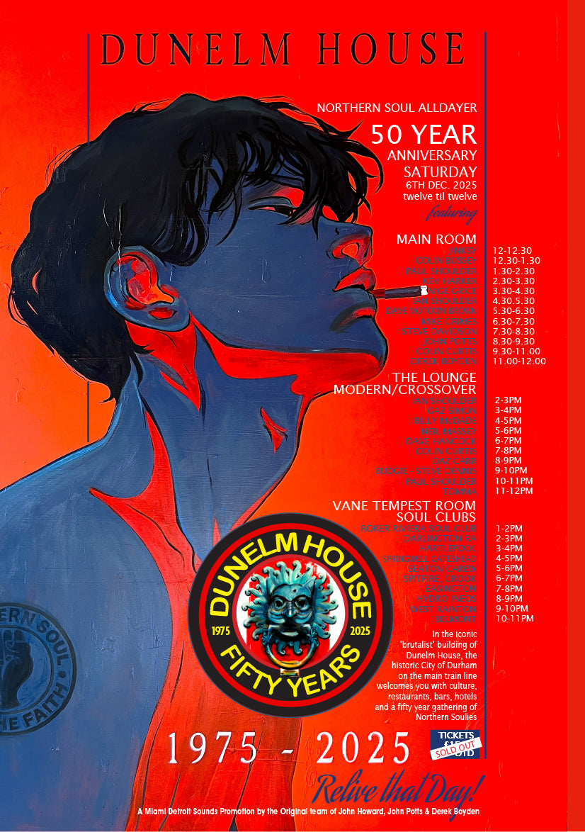 A3 Limited Edition Dunelm House 50 Year anniversary print features a special embroidered patch.